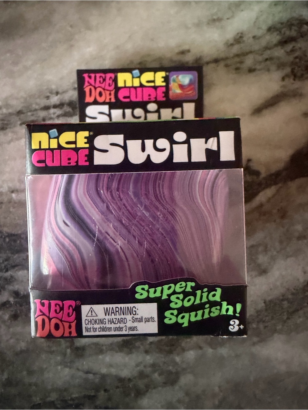 Needoh Nice Cube Swirl Super Solid Squish - Purple